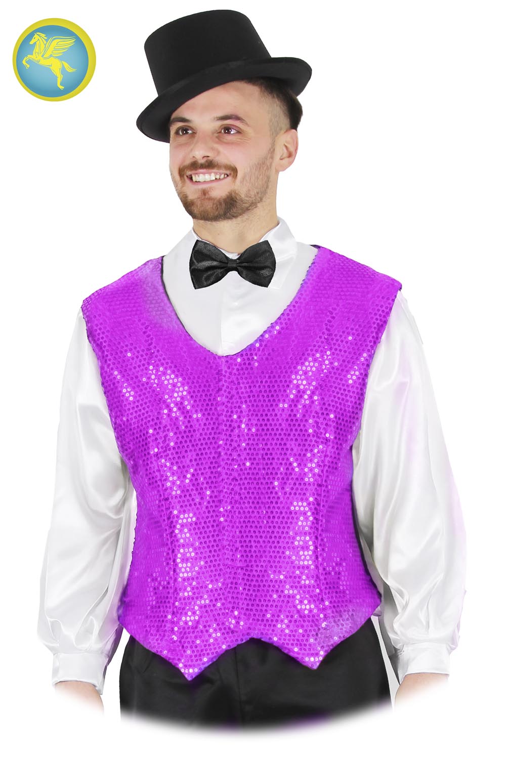 GILET PAILLETTES FUCSIA